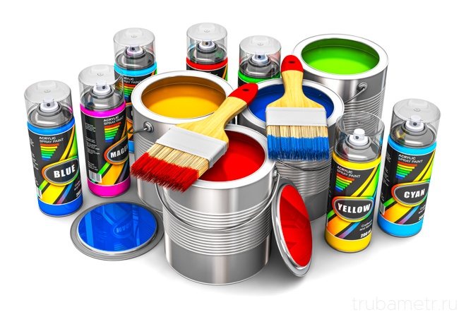 Peintures acryliques sur fond blanc