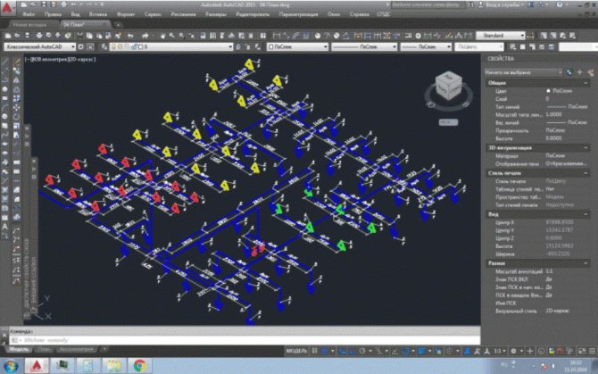 Аксонометрични схеми за гасене на пожар