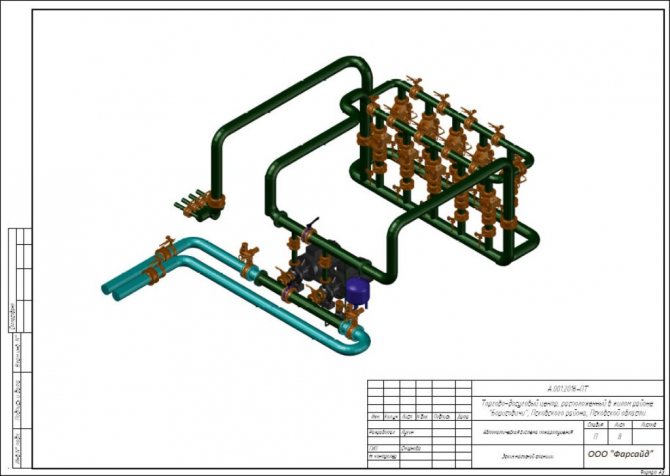 Аксонометрични схеми за гасене на пожар