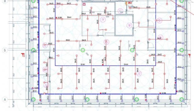 Аксонометрични схеми за гасене на пожар