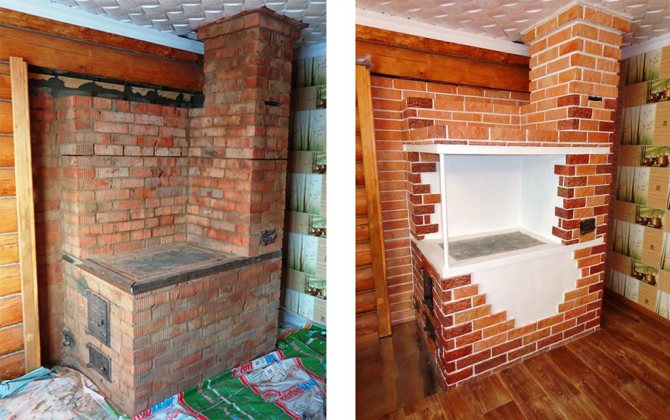 Как да фурнирираме тухлена печка