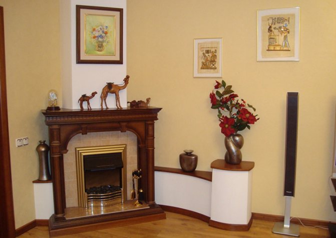 декор на камина