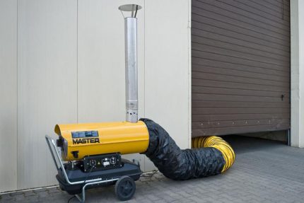 Diesel cannon of indirect heating