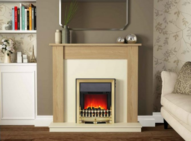 Електрическа камина в интериора