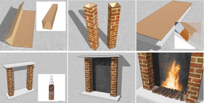 falscher Kamin mit eigenen Händen