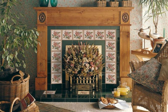 Falscher Kamin. Geben Sie Symbolic ein