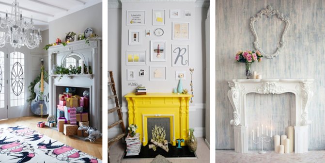 Falscher Kamin. Geben Sie Symbolic ein