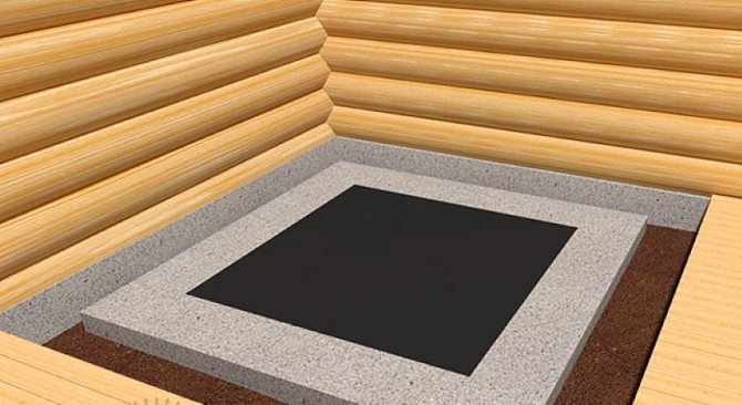 Основата за печката в ъгъла