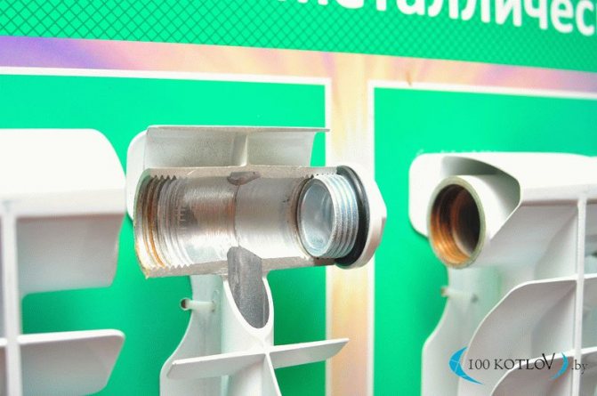 Armaturen für einen Gusseisenheizkörper