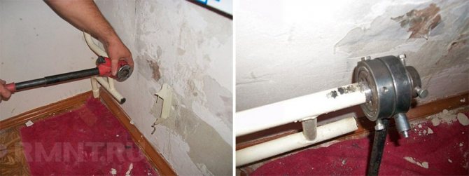 Armaturen für einen Gusseisenheizkörper