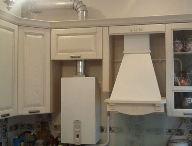 gas boiler in the apartment instead of central heating