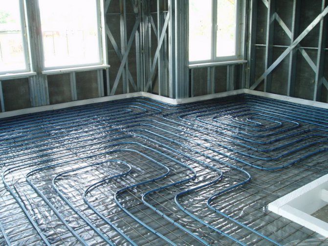 Rechner zur Berechnung der Konturlänge eines wasserbeheizten Bodens