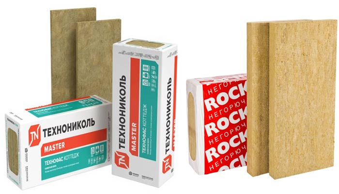 Taş yünü Technonikol ve Rockwool