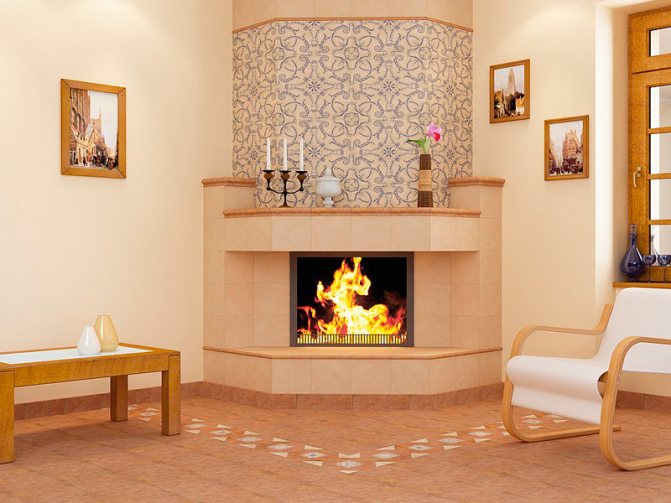 Керамичният под пред камината е надеждна защита