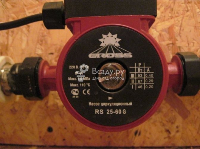 Мокра циркулационна помпа в отоплителната система на частна къща