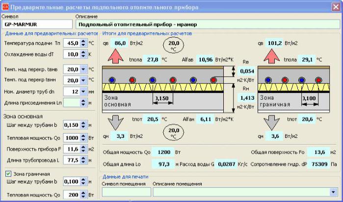 potência da água aquecimento por piso radiante