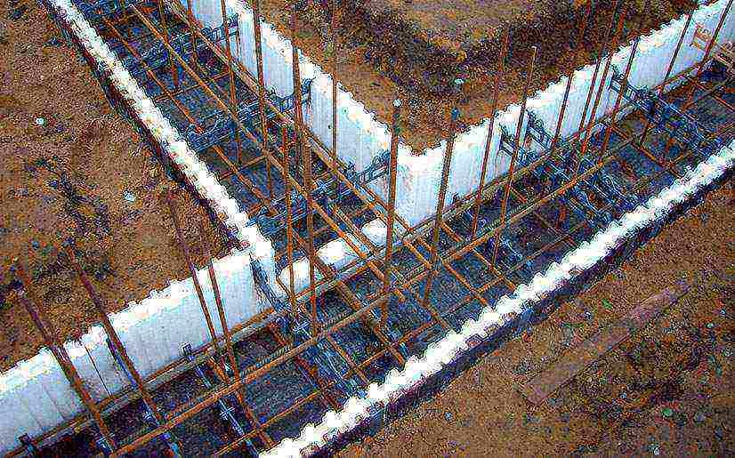 фиксиран кофраж за основата от пяна