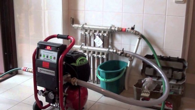 Натискане на топъл воден под