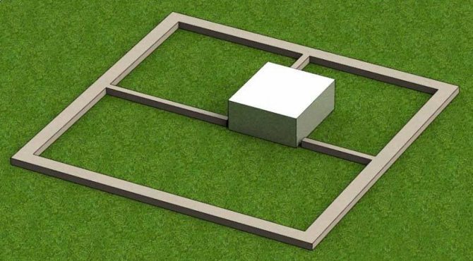 Свободно стояща основа за руска печка