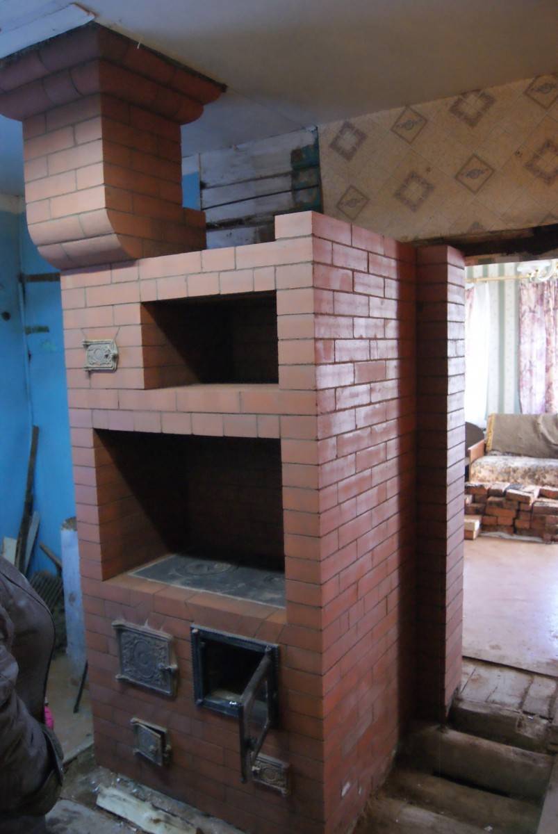 Печки за отопление и готвене, изработени от тухли