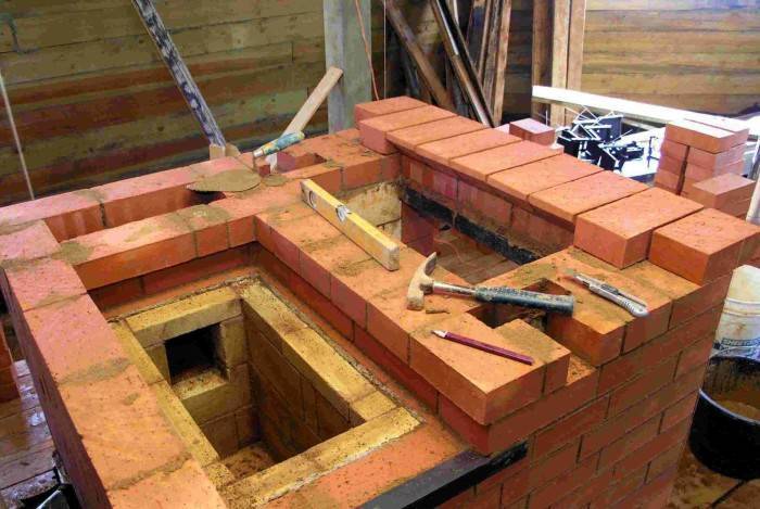 Печки за отопление и готвене, изработени от тухли