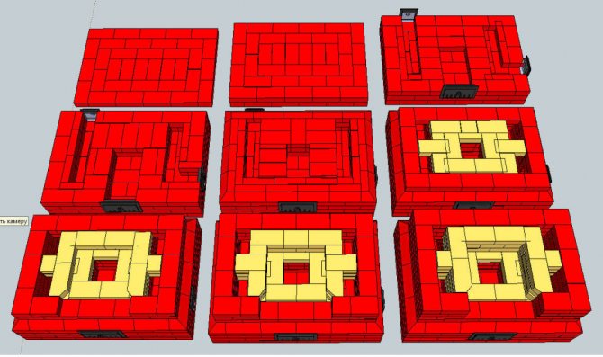 Печки за отопление и готвене, изработени от тухли