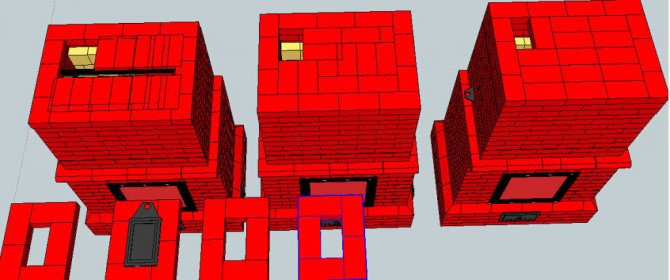 Печки за отопление и готвене, изработени от тухли