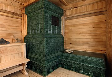 Печка за сауна с плочки