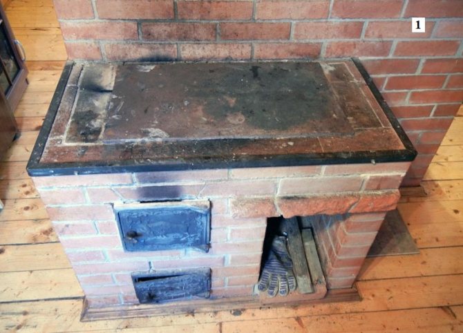 Ofen vor der Reparatur