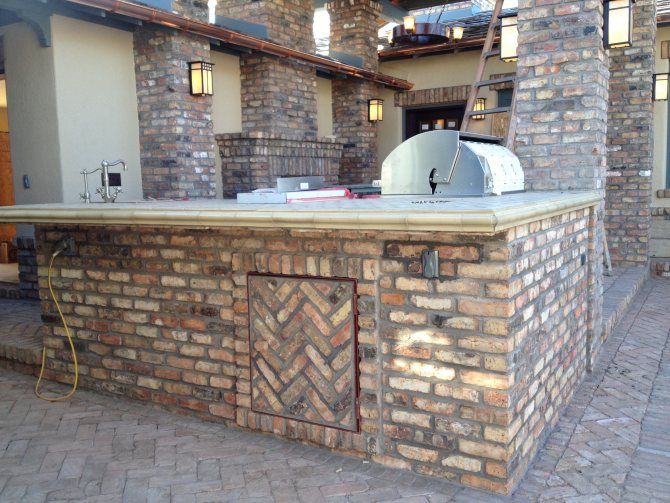 Пещ, облицована с клинкер