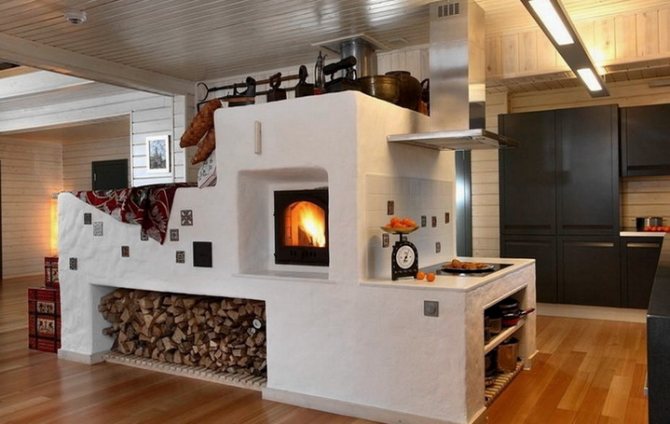 Печката в селска къща е направена по доказана технология