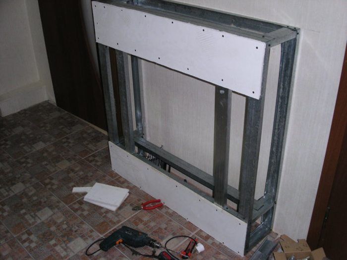 Портали за електрически камини как да се направите от гипсокартон