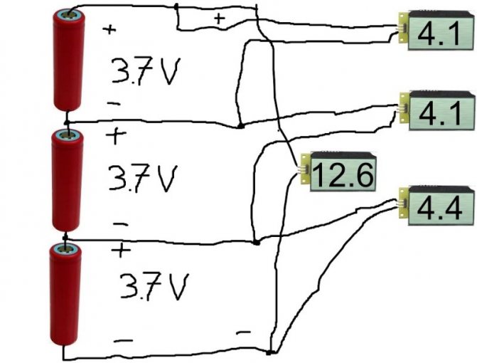Серийно свързване на батерии