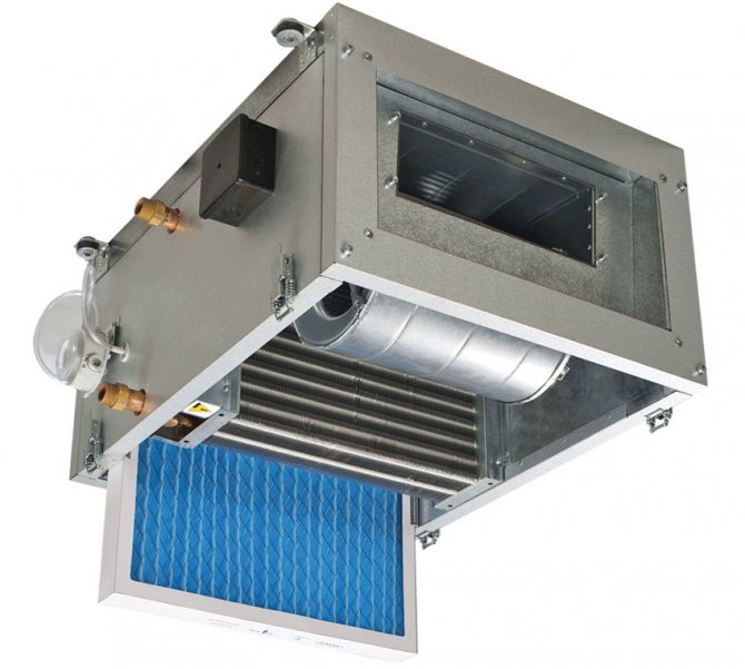 Отопление на тавана с вентилатор