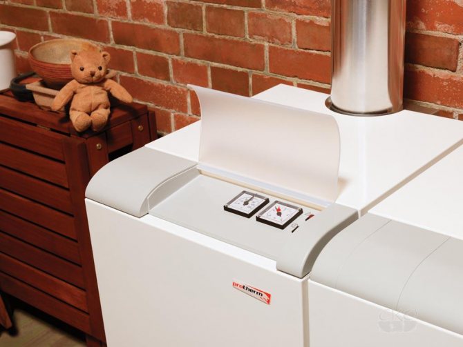 Yerde duran kazan Proterm'in çalışma prensibi