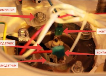 Fios no aquecedor de água