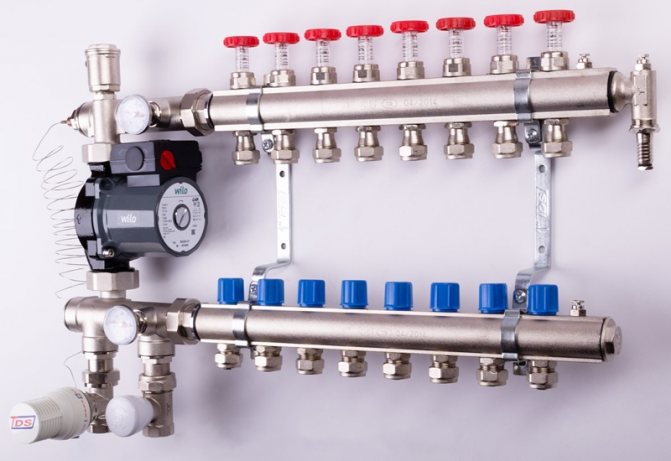 Einstellbare Fußbodenheizung