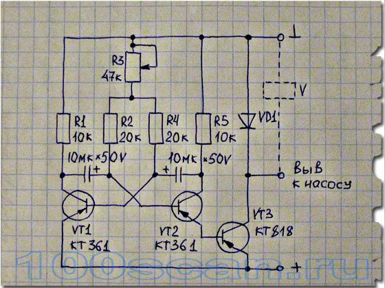 Контролна верига на дозиращата помпа