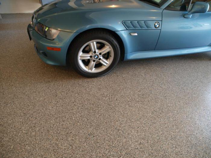 замазка за пода в гаража, което е по-добре