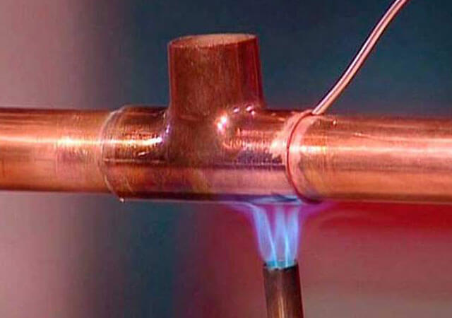 Joining of products made of copper and other materials