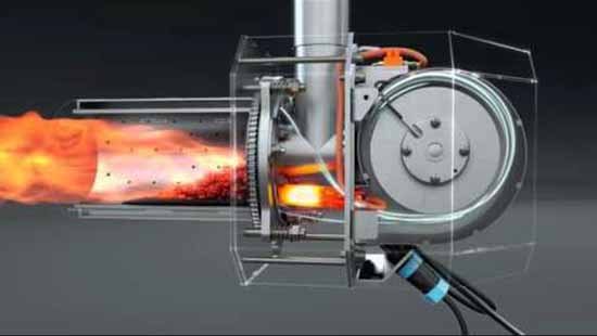 Queima de pellets de madeira