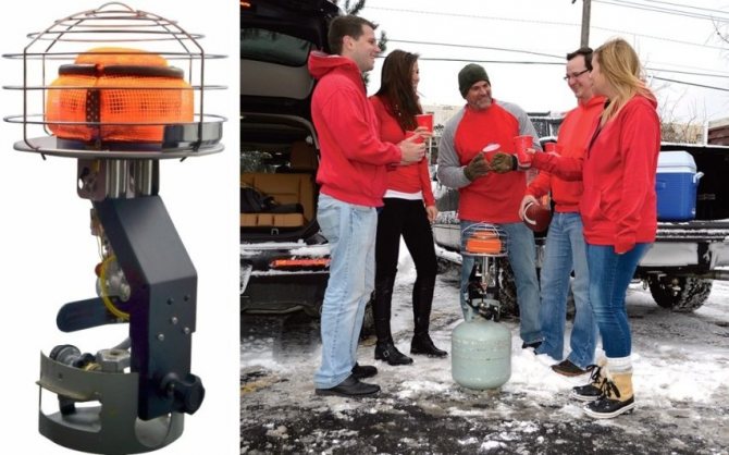 Газов нагревател за пътуване с въртене на главата от 540 градуса