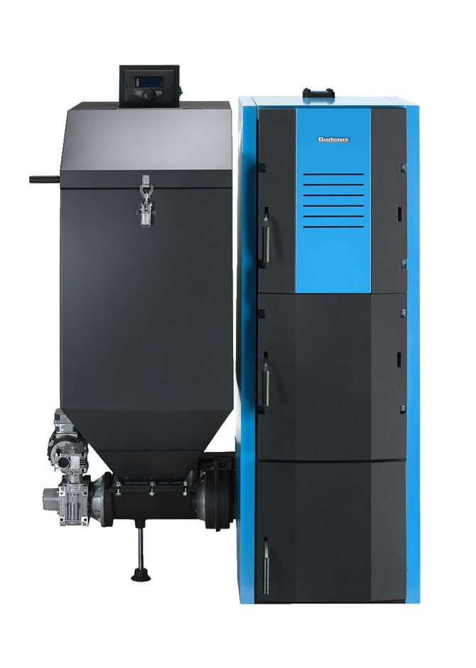Buderus Festbrennstoffkessel mit automatischer Brennstoffversorgung