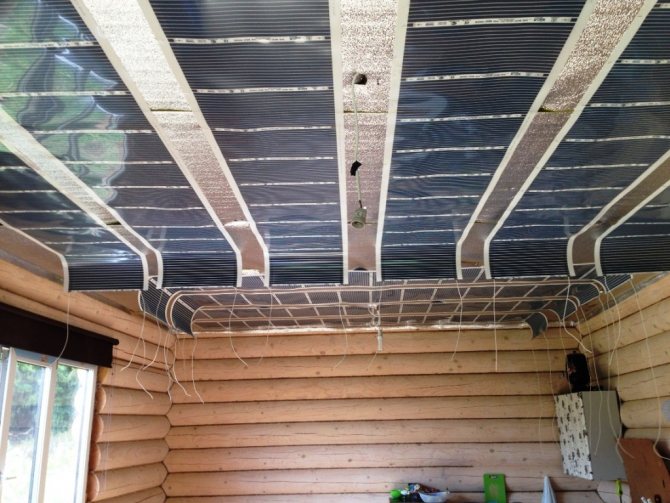 Инсталиране на отоплителна система на тавана
