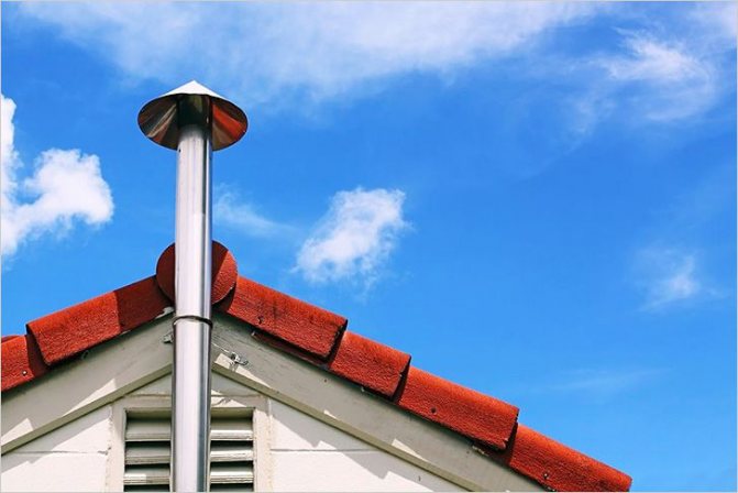 Монтиран комин от неръждаема стомана