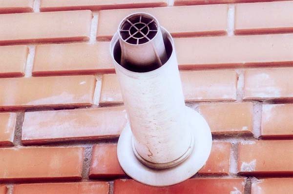 Cheminée coaxiale installée