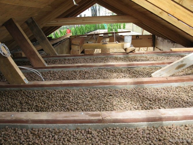 Изолация на тавана с експандирана глина