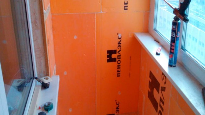 Изолация на балконските стени с пеноплекс