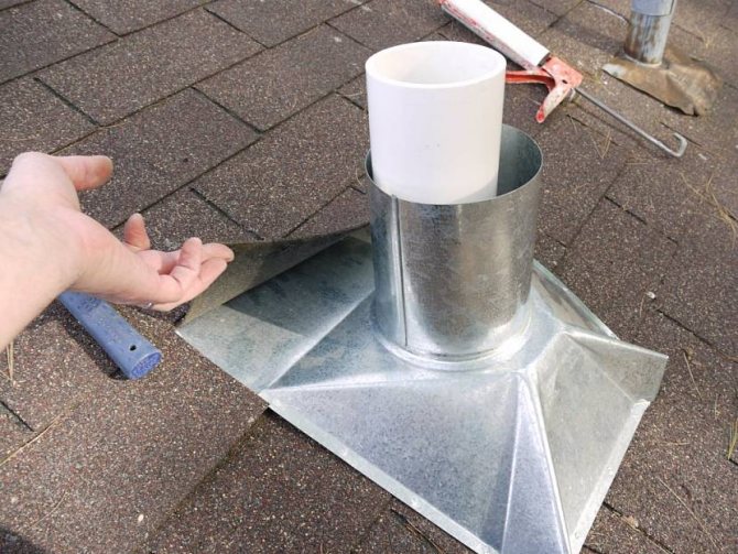 тръбен изход от банята до покрива