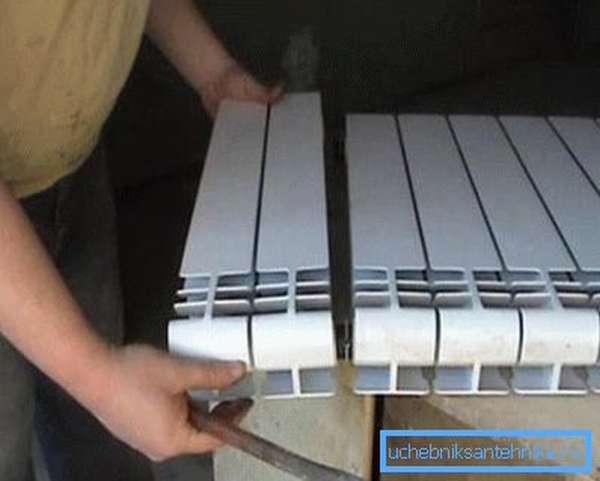 Подмяна на секции в радиатора.